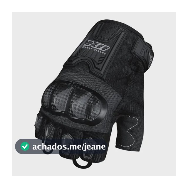 Luva Motoqueiro Meio Dedo X11 Motociclista Blackout 2 Bike
