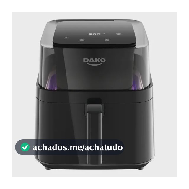 Fritadeira Air Fryer Dako Digital 6 Litros 360° 4 Em 1 Cor Preto