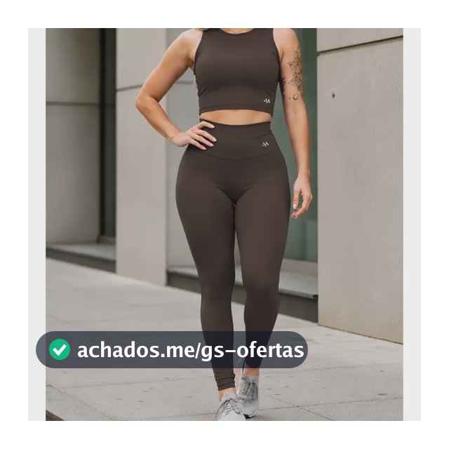 Conjunto Blackout Zero Transparência Legging E Cropped Suple Marrom G