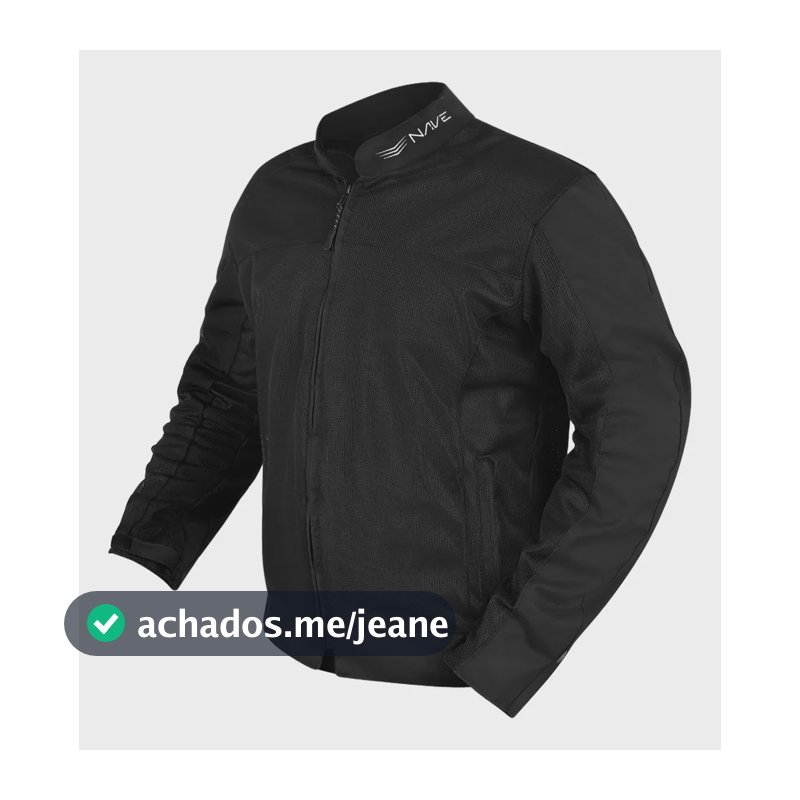 Jaqueta Masculina Phantom Air Proteção Nave Motoqueiro Verão Preto Lisa M