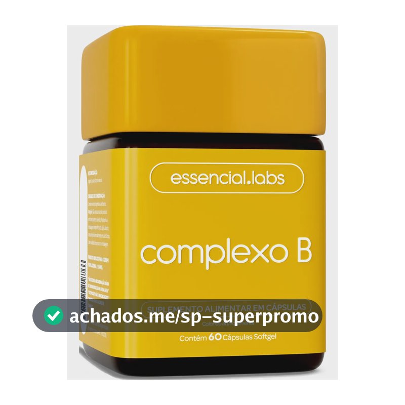 COMPLEXO B - Fórmula com Máxima Concentração e Biodisponibilidade - 60 Cápsulas Softgel
