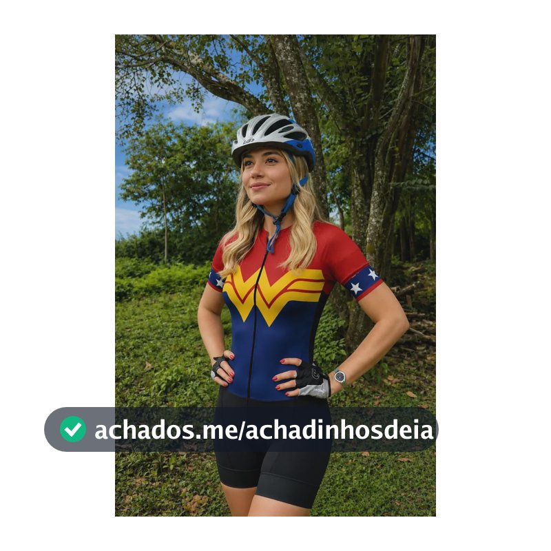 Macaquinho Gel Ciclismo Feminino Roupa Macaquinho Uv+ Mulher Maravilha Xg