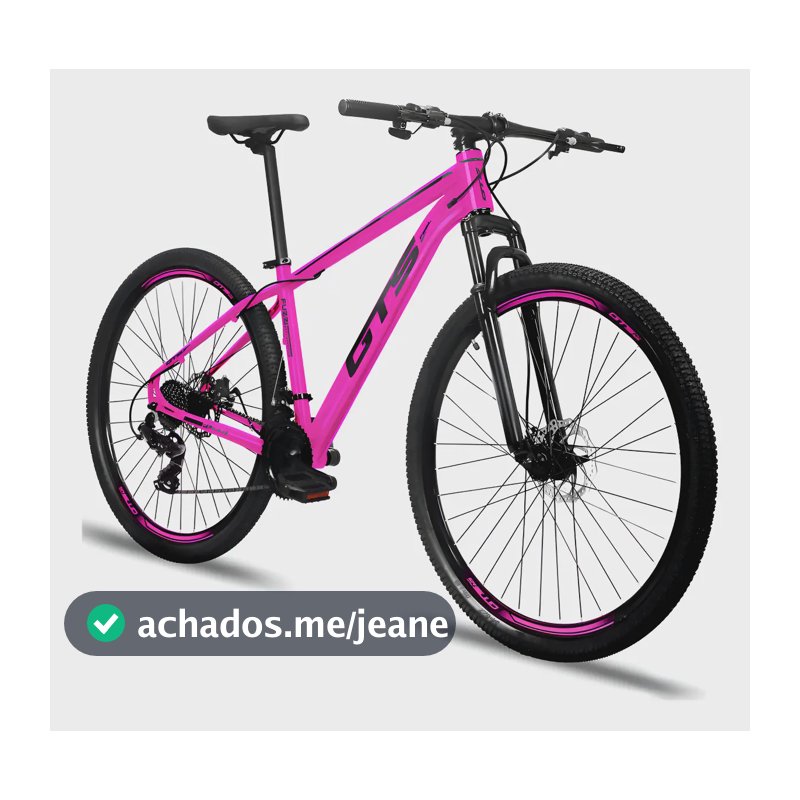 Bicicleta Aro 29 Gts Feel Fuzzi 24 Marchas Freios A Disco Cor Rosa Tamanho Do Quadro 15