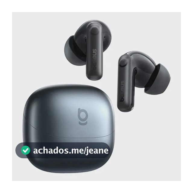 Fone Ouvido Bluetooth Baseus Bass Bp1 Pro Cancelamento Ruído Cor Preto