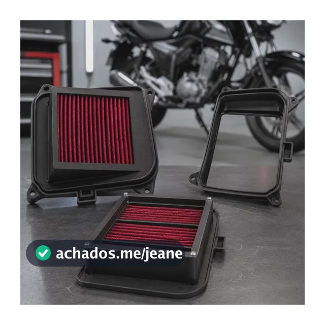 Kit Filtro De Ar Esportivo Lavável Tampa Honda Cg 150 160