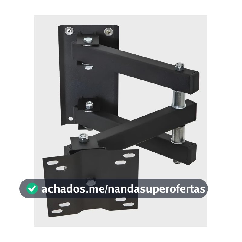 Suporte Tv Articulado Monitor Led 28 32 40 43 50 55 Polegada Preto
