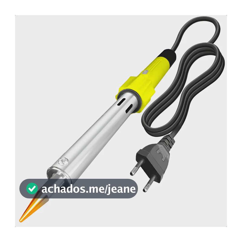 Ferro de Solda 100W Profissional Ponta Fina Com Suporte e LED