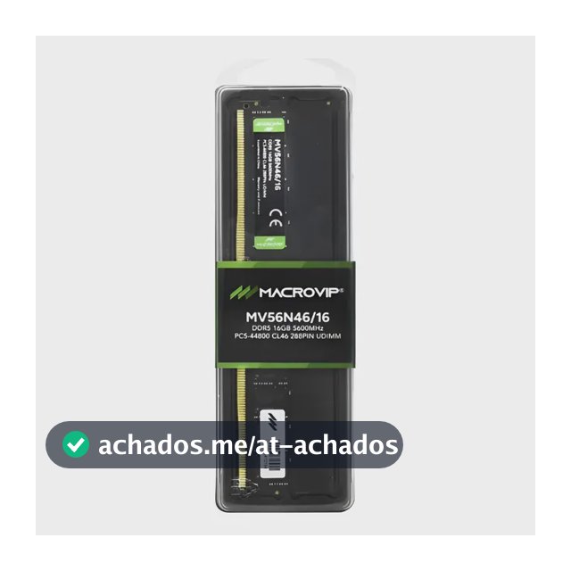 Memória DDR5 16GB 5600MHz Macrovip para Desktop