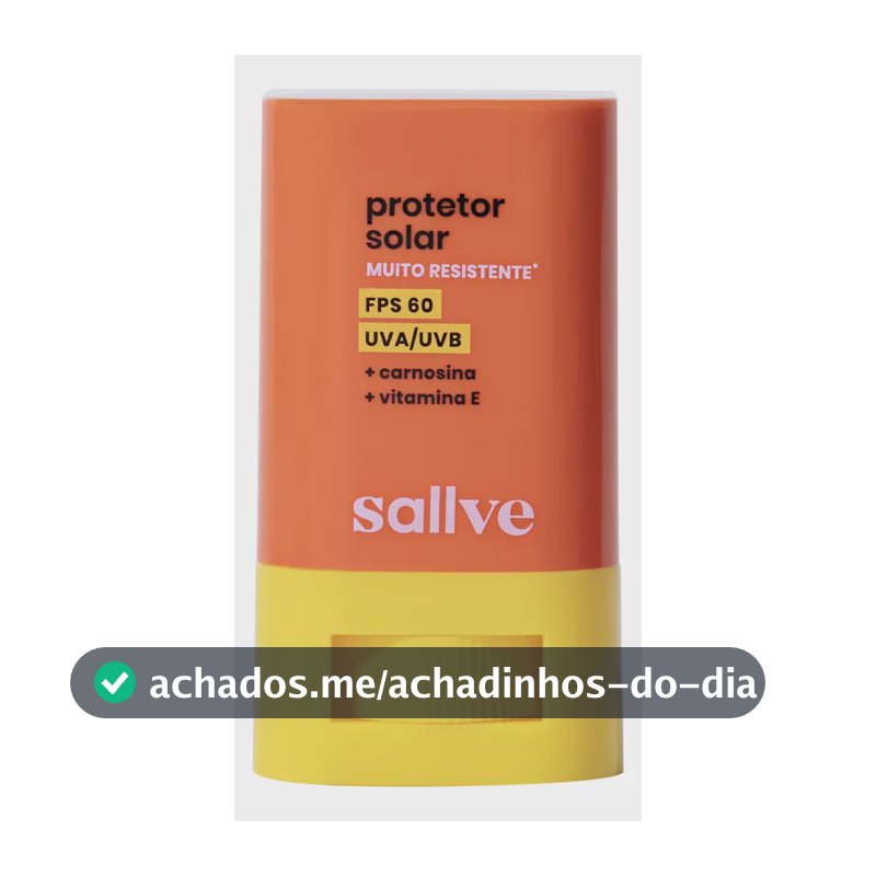 Protetor Solar Bastão FPS 60 Sallve 15g