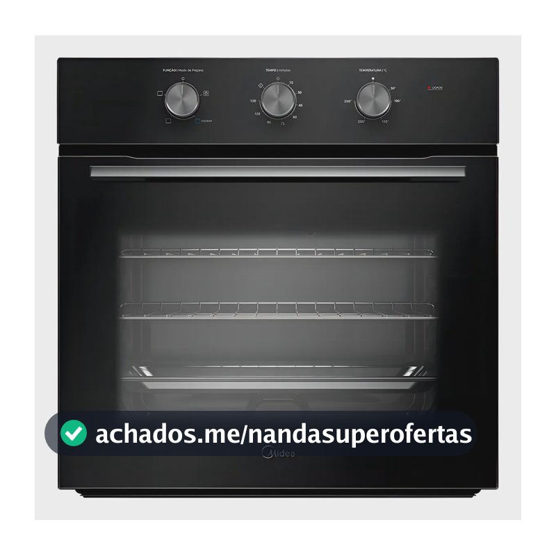 Forno Elétrico De Embutir 68l Midea Preto