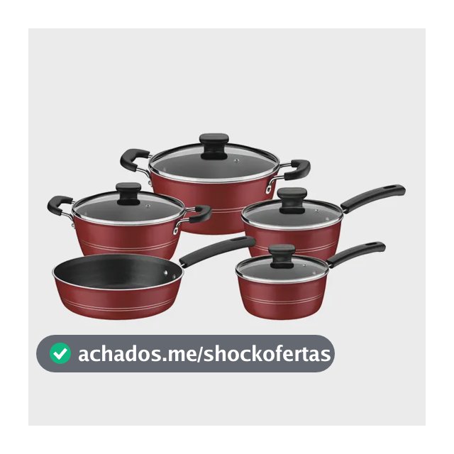 Jogo De Panelas Sicília 5 Peças Vermelho Tramontina