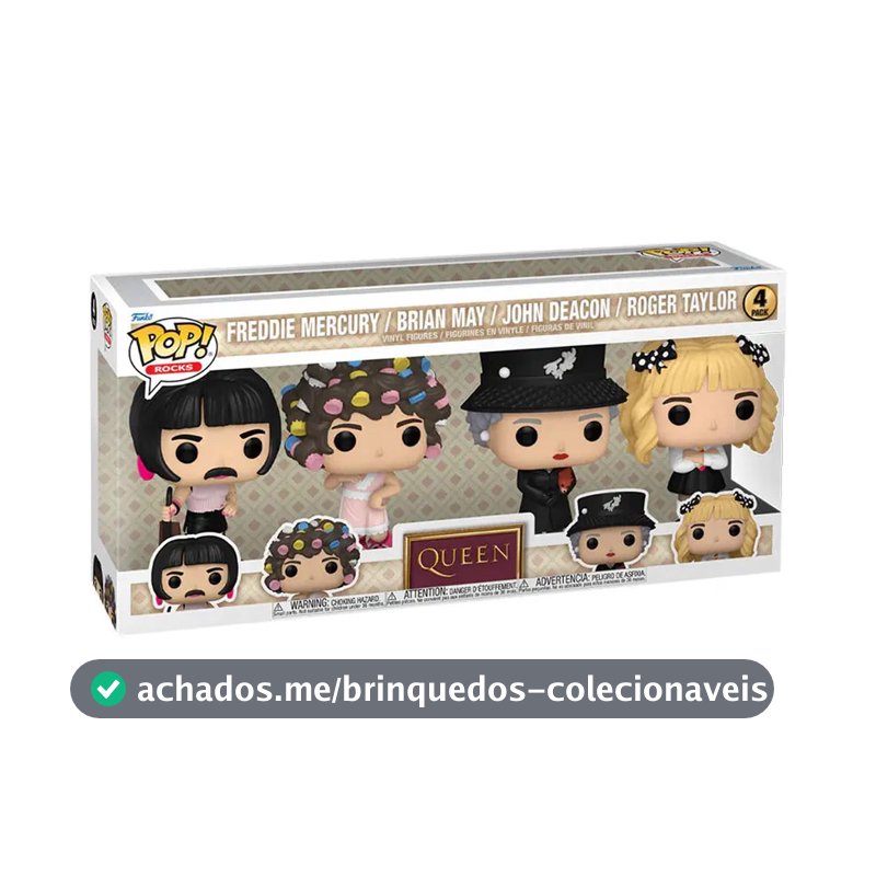 Funko Pop! Queen Mercury Brian Deacon Roger 4 Pack