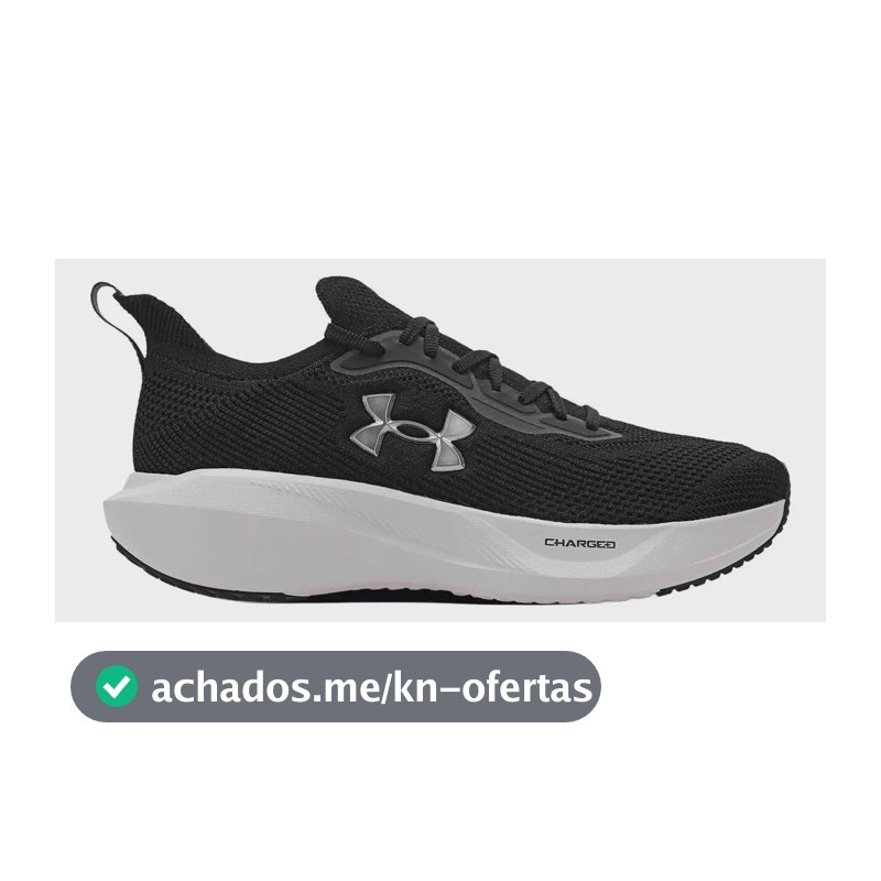 Tênis Masculino De Corrida Charged Slight 3 Se Under Armour Preto E Branco 42 Br