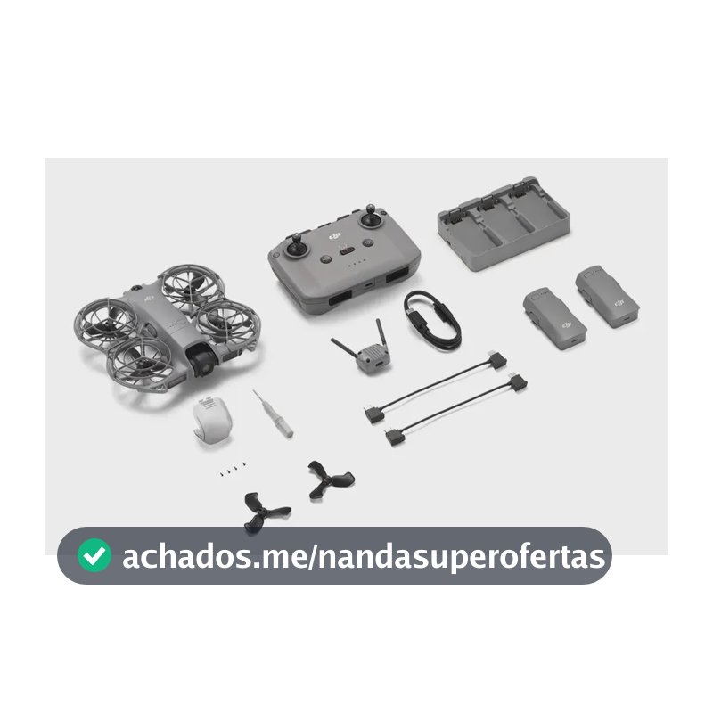 Drone Dji Neo 2 Fly More Combo Controle S/ Tela Cinza Cinza