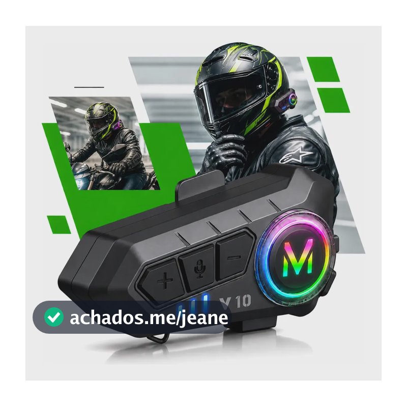 Fone De Ouvido Para Capacete Moto Bluetooth Motoboy Headset Rgb Sem Fio Kateluo
