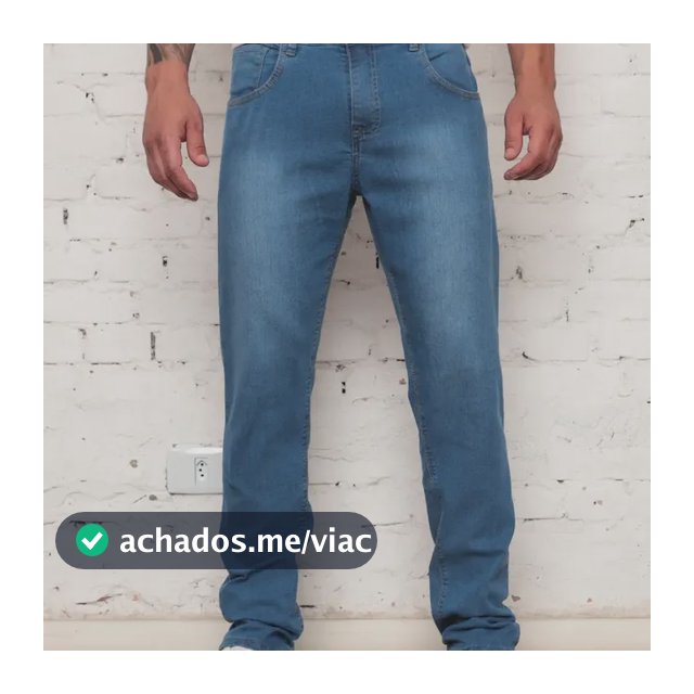 Calça Jeans Masculina Tradicional Corte Reto