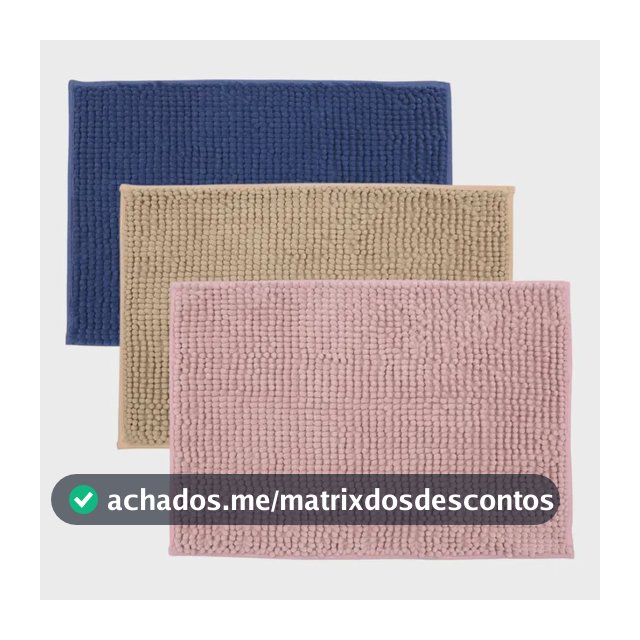 Kit 3 Tapetes De Banheiro Microfibra Bolinha Macio Seca Pés FLAR IMPORT