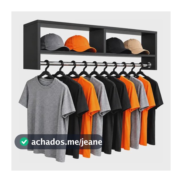 Roupeiro Suspenso Arara Organizadora Closet Com Nicho 90cm