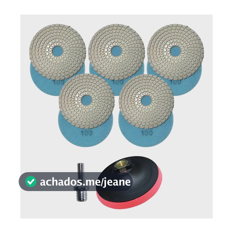 Kit 5 Lixas Grão 100 Para Porcelanato E 1 Suporte Acabamento 0