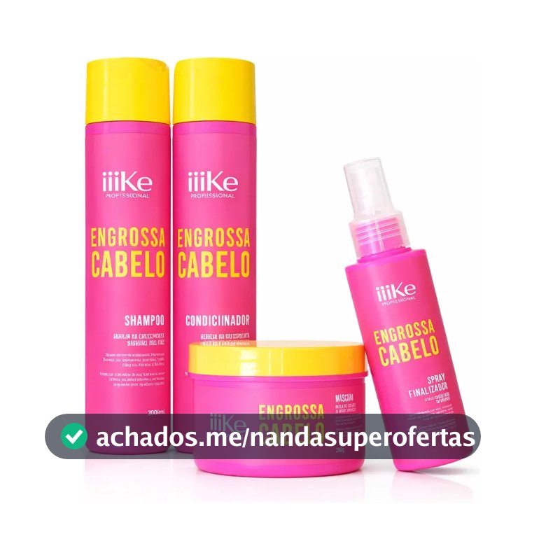 Kit Ilike Engrossa Cabelo Crescimento Capilar Completo