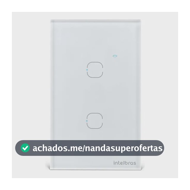 Interruptor Inteligente Touch WI-FI 2 Teclas Eiw 1002 Intelbras Branco