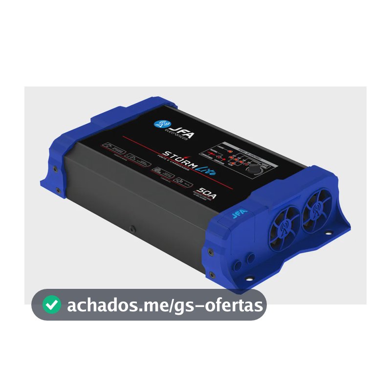 Fonte Carregador JFA Storm Lite 50A 1050W Bivolt Smart Cooler Azul
