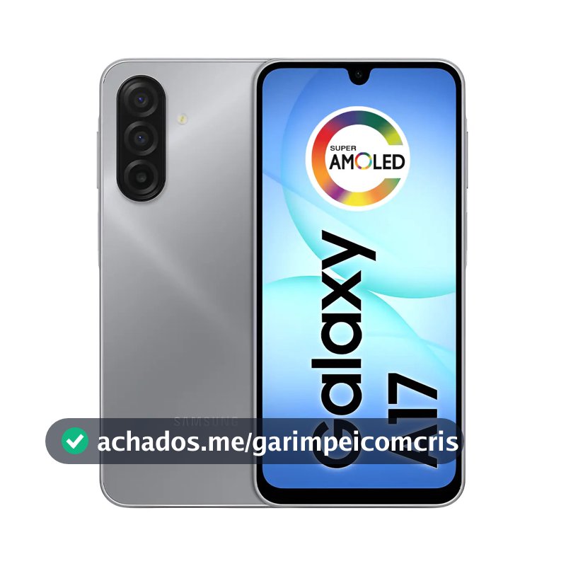 Celular Samsung Galaxy A17 Com Ia, 256gb, 8gb Ram, Câm De 50mp, Tela De 6.7 , Nfc, Ip54 - Cinza