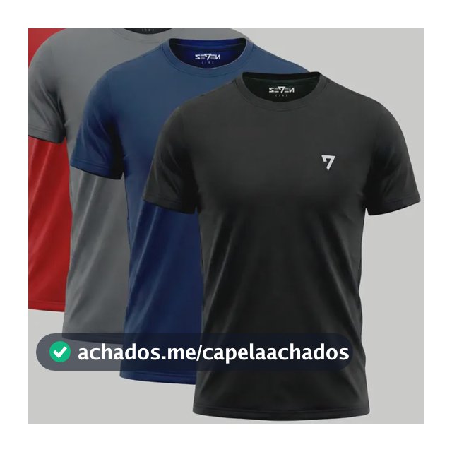 Kit 4 Camiseta Dry Seven Line Masculina Academia Caminhada