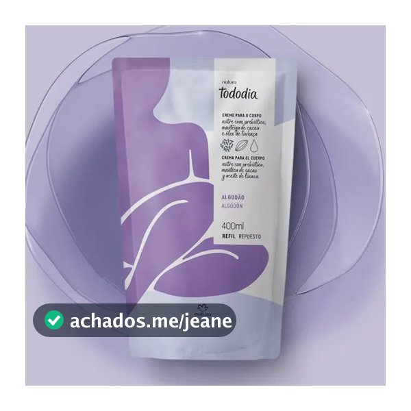 Refil Creme Nutritivo para o Corpo Natura Tododia Algodão 400ml