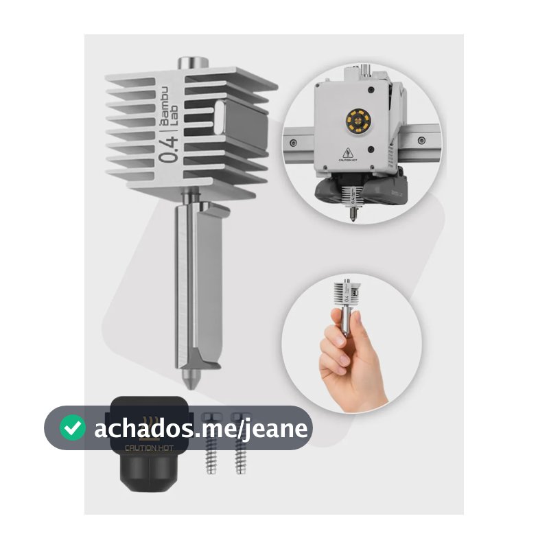 Nozzle Bico Hotend Aço Impressora Bambu A1 A1 Mini Original