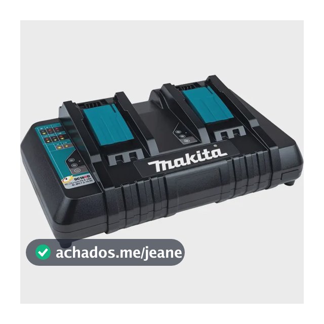 Carregador Duplo De Baterias 18v Dc18rd 127v Makita