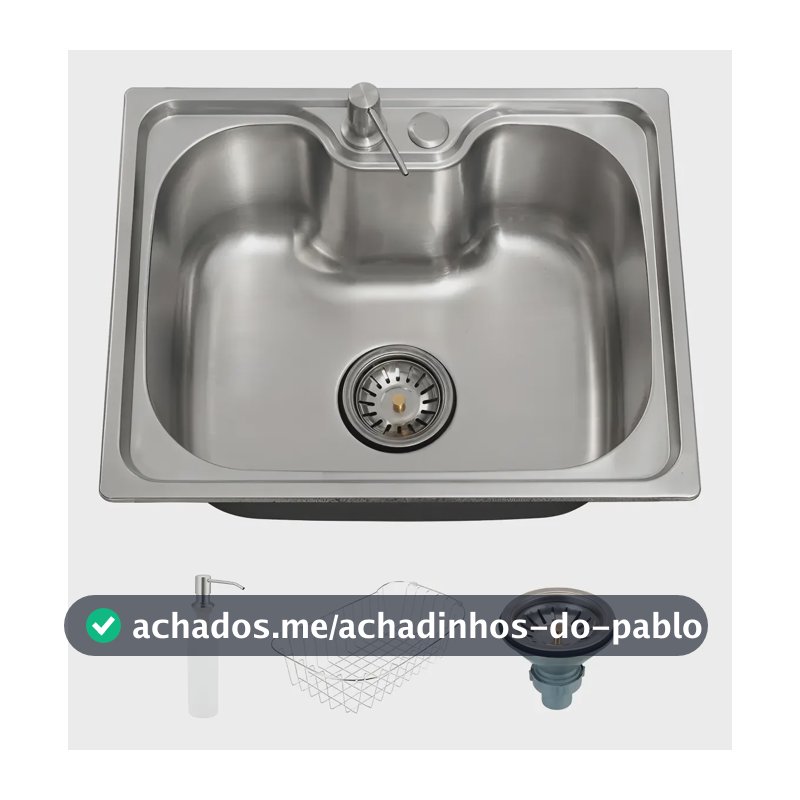 Cuba Gourmet para Cozinha Aço Inox 201 50x40cm Nawa Prata - Pingoo.casa