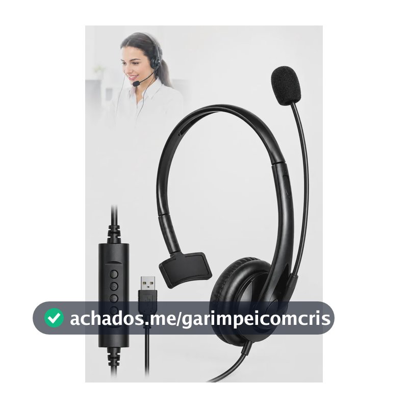 Fone De Ouvido Com Microfone Headset Usb Call Center