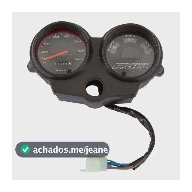 Painel Analógico Completo Honda CG 125 Fan 2005 a 2008 Preto