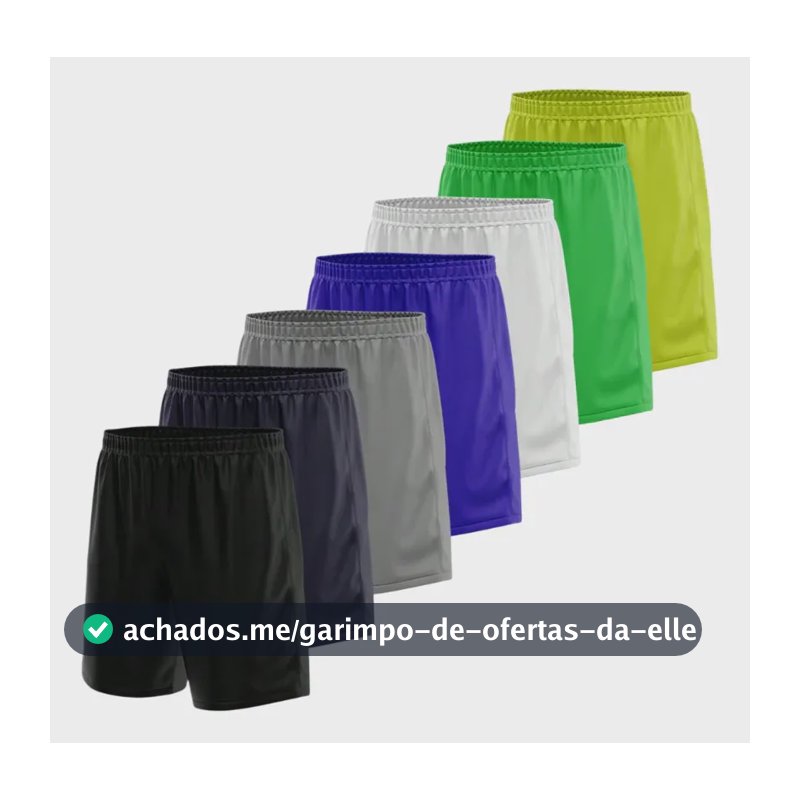 Kit 5 Bermudas Masculina Tipo Jogador Esporte Praia Treino Kit 5 Calção Masculino Sortido Gg