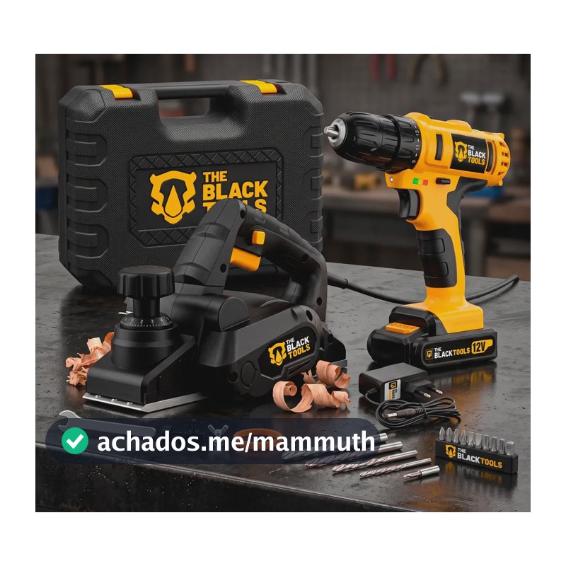 Plaina Elétrica Manual Profissional 127v + Parafusadeira 12v