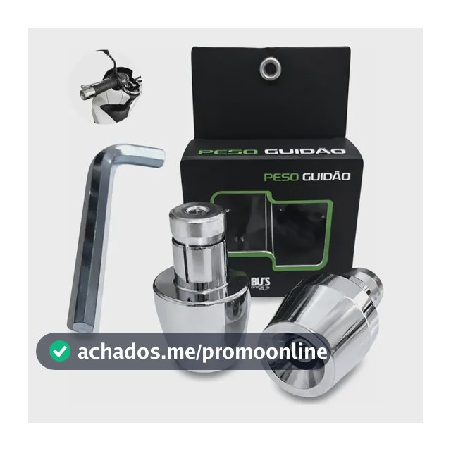 Par Peso Pesinho Moto Guidão Oco Pcx 150 Com Bucha Cromado Prateado