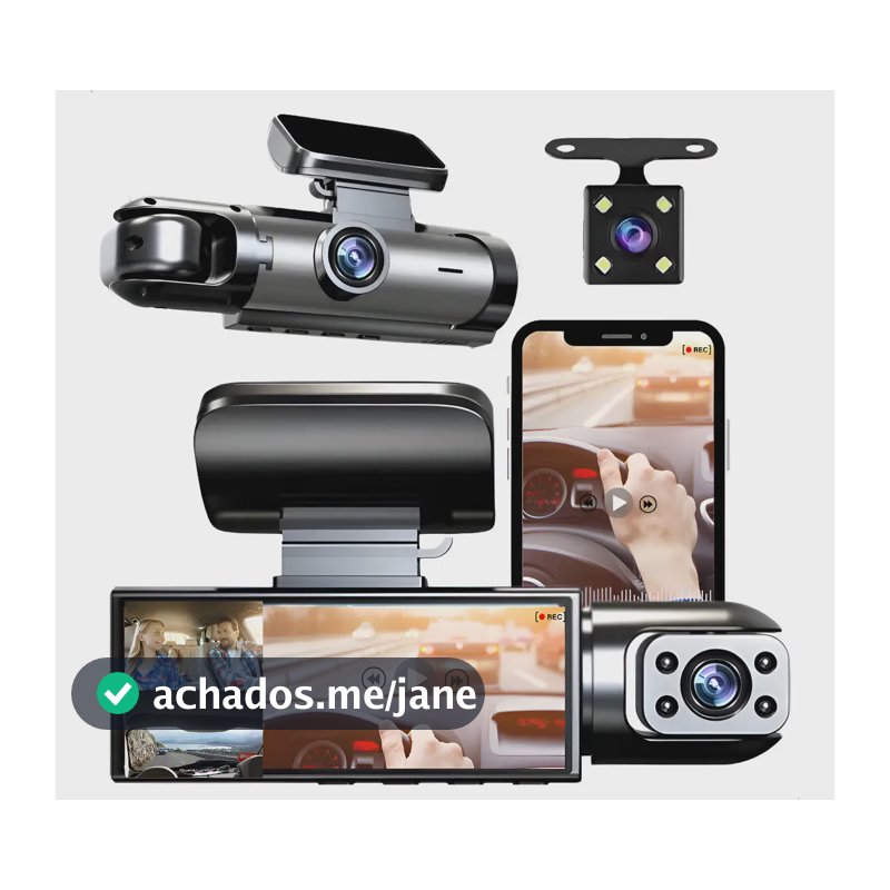 Câmera Automotiva Dvr Hd Wifi Lent Infravermelho Dupla+ Ré