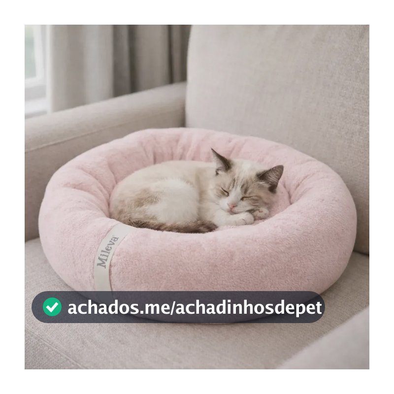 Cama De Gato Caminha Nuvem Ninho Pet Soft Redonda 50x50cm Cor Rosê