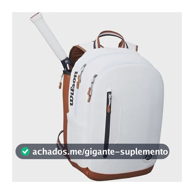 Mochila Raqueteira Wilson Roland Garros Tour Branca Cor Branco