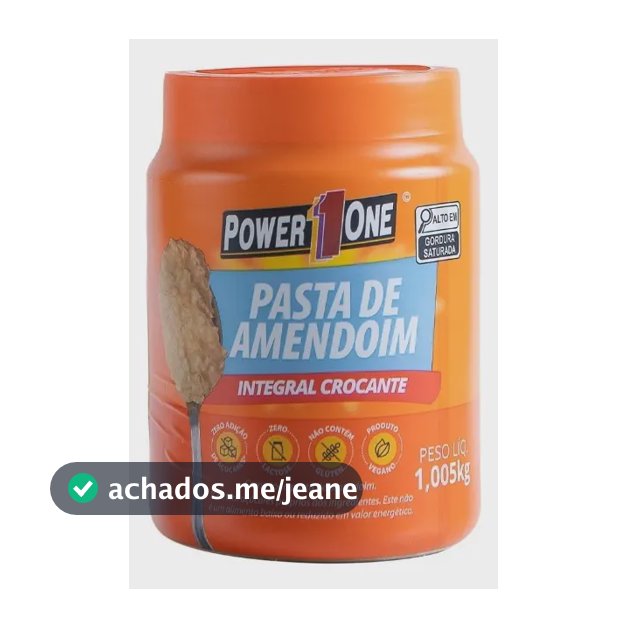 Pasta De Amendoim Integral Crocante Pote 1kg - Power One