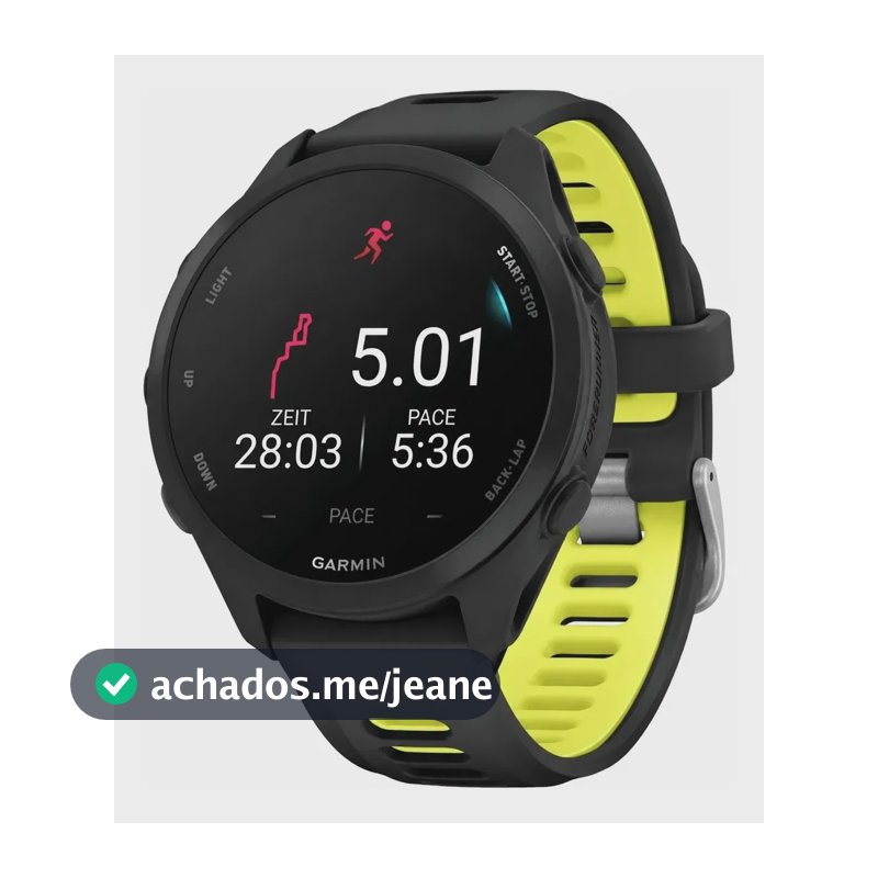 Smartwatch Garmin Forerunner 170 Preto/amarelo - Preto