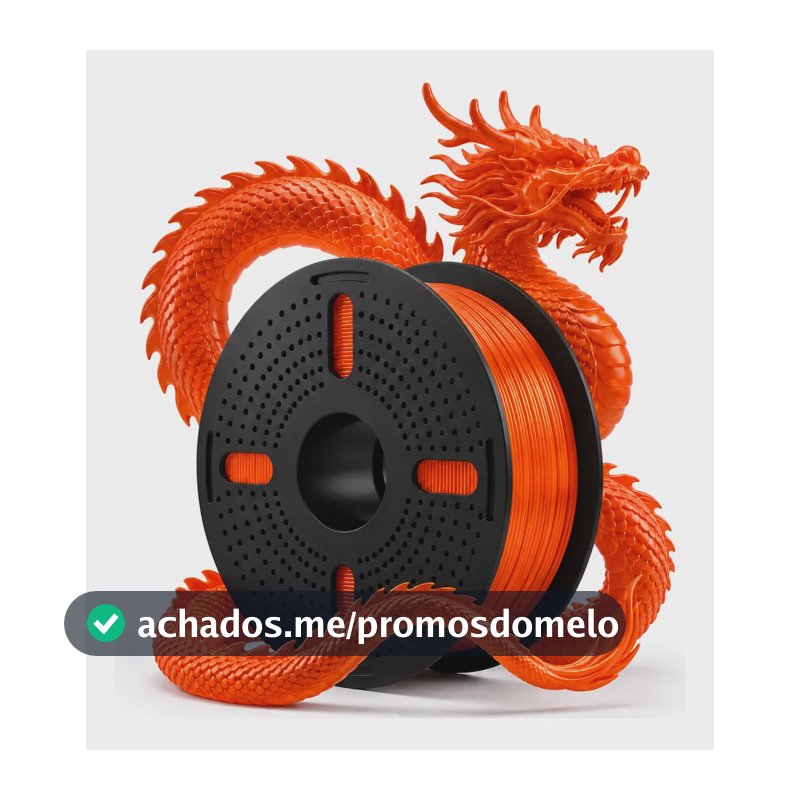 Filamentos Impressora 3d Print Pulse 1 Kg Pet G 1.75mm Core Laranja Translúcido