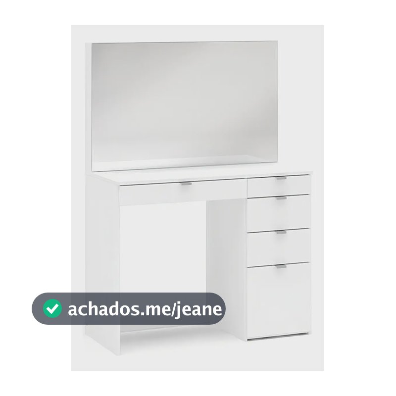 Penteadeira 5 Gavetas 1 Divisor Linden Politorno Ab Cor Branco