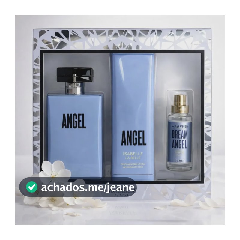 Kit Creme Corporal Angel Perfume De Cabelo E Perfume 100 Ml