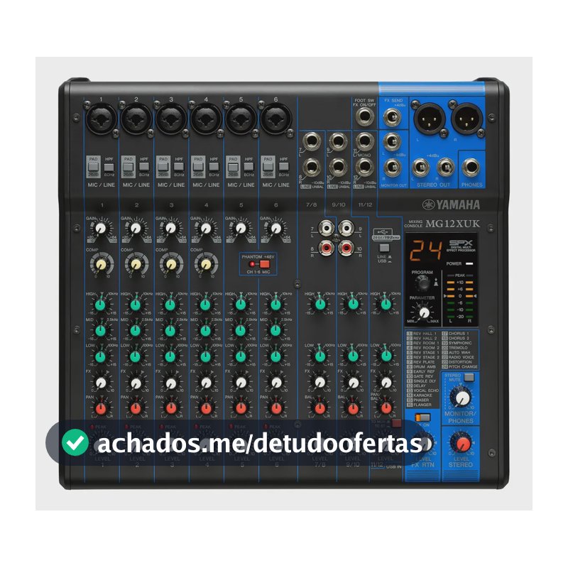 Mesa De Som Yamaha Mg12xuk | Usb | Efeitos | Original | 110v