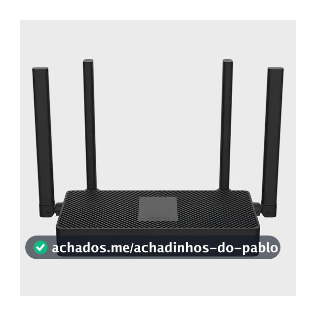 Roteador Wi-Fi 6 Huawei AX3S de Banda Dupla e 4 Antenas Preto