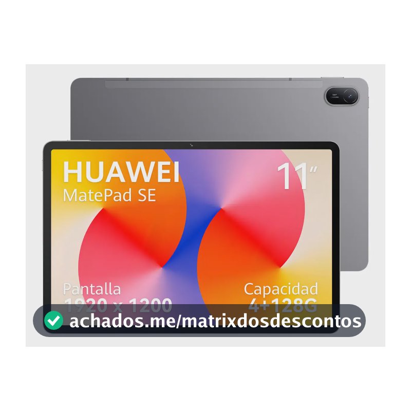 HUAWEI MatePad SE 11 4GB+128GB Tablet,FullView Display,Bateria de grande capacidade,Cantinho das Crianças,Design de Corpo Único em Metal,Superbateria de 7700 mAh + 22.5W,Cinza Nebula