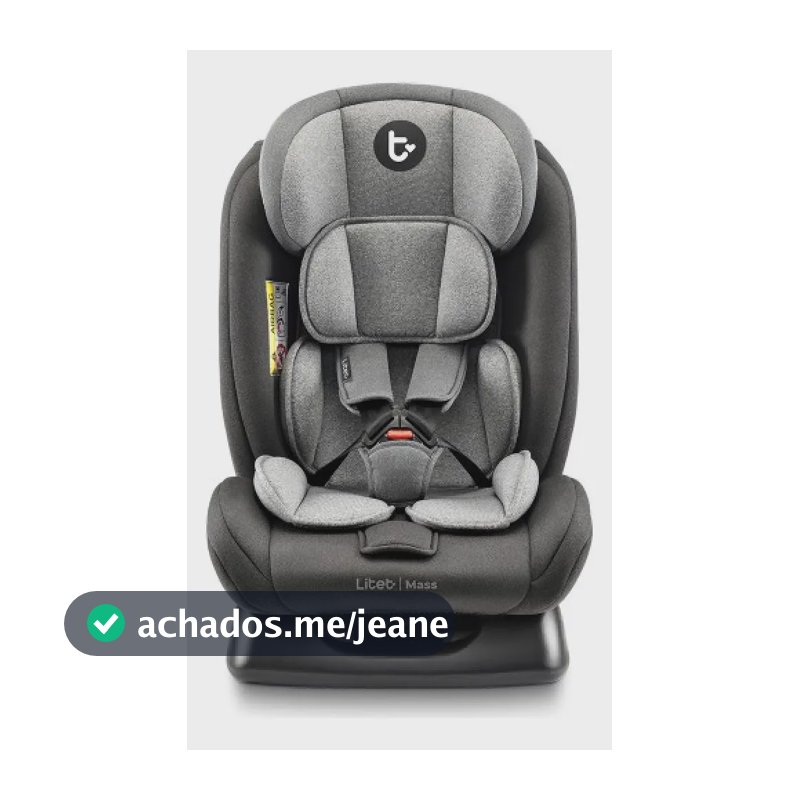 Cadeirinha Infantil Para Carro Mass Litet 0 A 36kg Preta E Cinza Com 13 Ajustes E 4 Reclínios - BB458