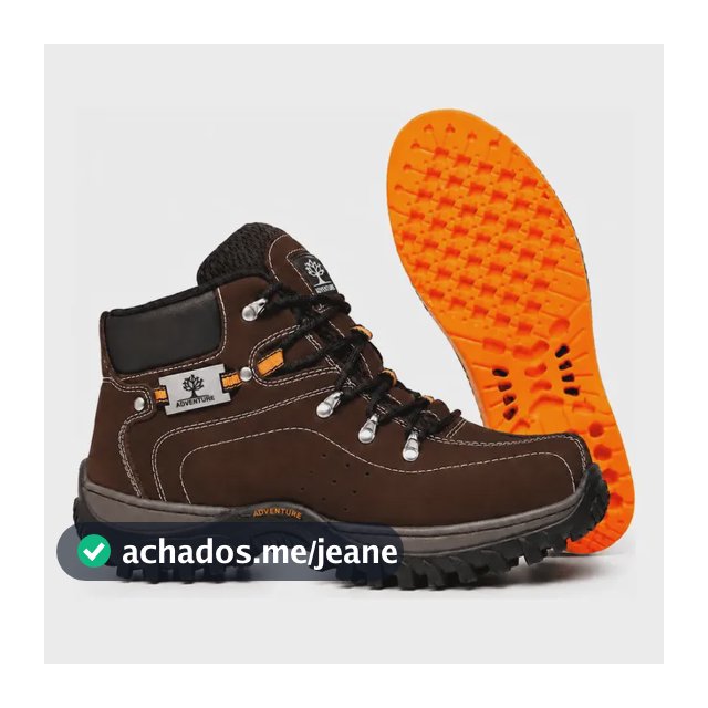 Bota Adventure Coturno Masculino Couro Trabalho Palmilha Gel